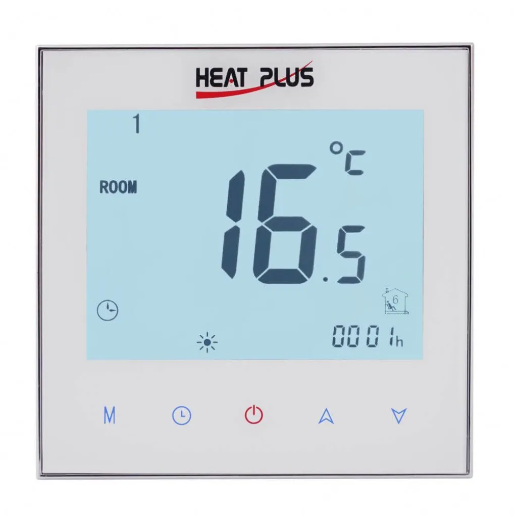 Терморегулятор Heat Plus iTeo4W сенсорный 16А белый (Iteo4W)- Фото 1